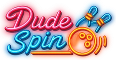 DudeSpin Casino – neonowy napis z kulą do kręgli